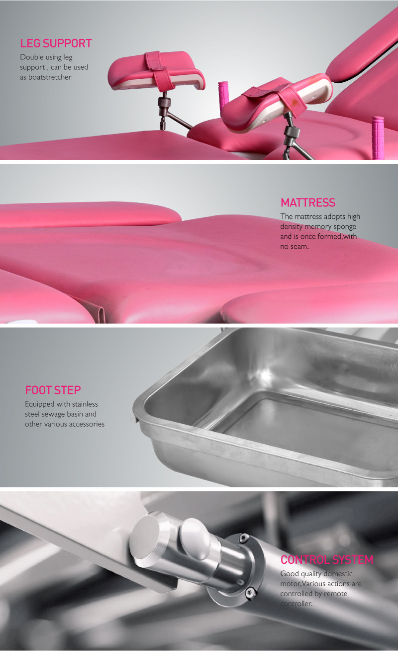 250MM Adjustment 250 Kg Hospital Labor And Delivery Bed For The Pregnant