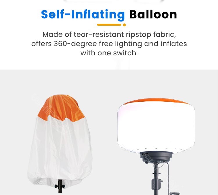Outdoor Work Lamp LED Balloon Light 320W Outdoor Tower Lights For Temporary Illumination