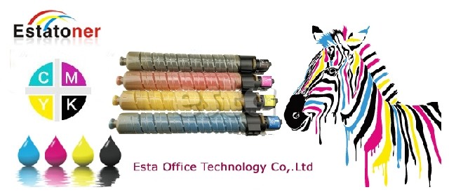 Black Compatible Color Copier Toner Cartridge For Ricoh Aficio MPC2800 MPC3300