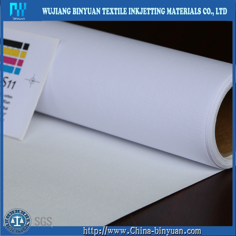 BY-S11 Digital printing canvas waterproof glossy inkjet Poly cotton canvas art print for Interior decoration