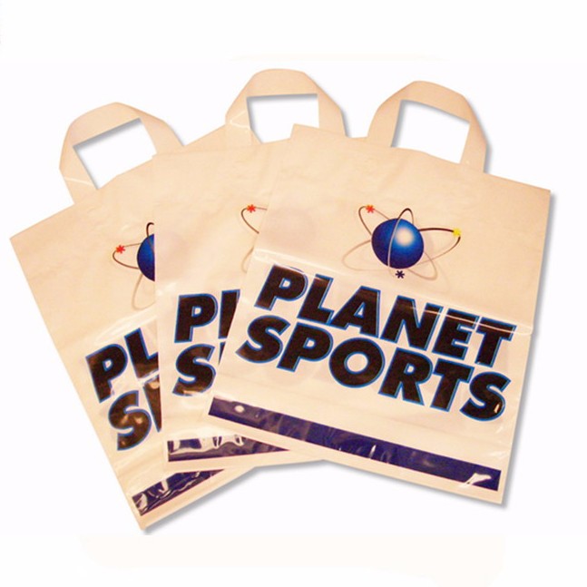 Supermarket clothes shopping plastic hand bag with logo