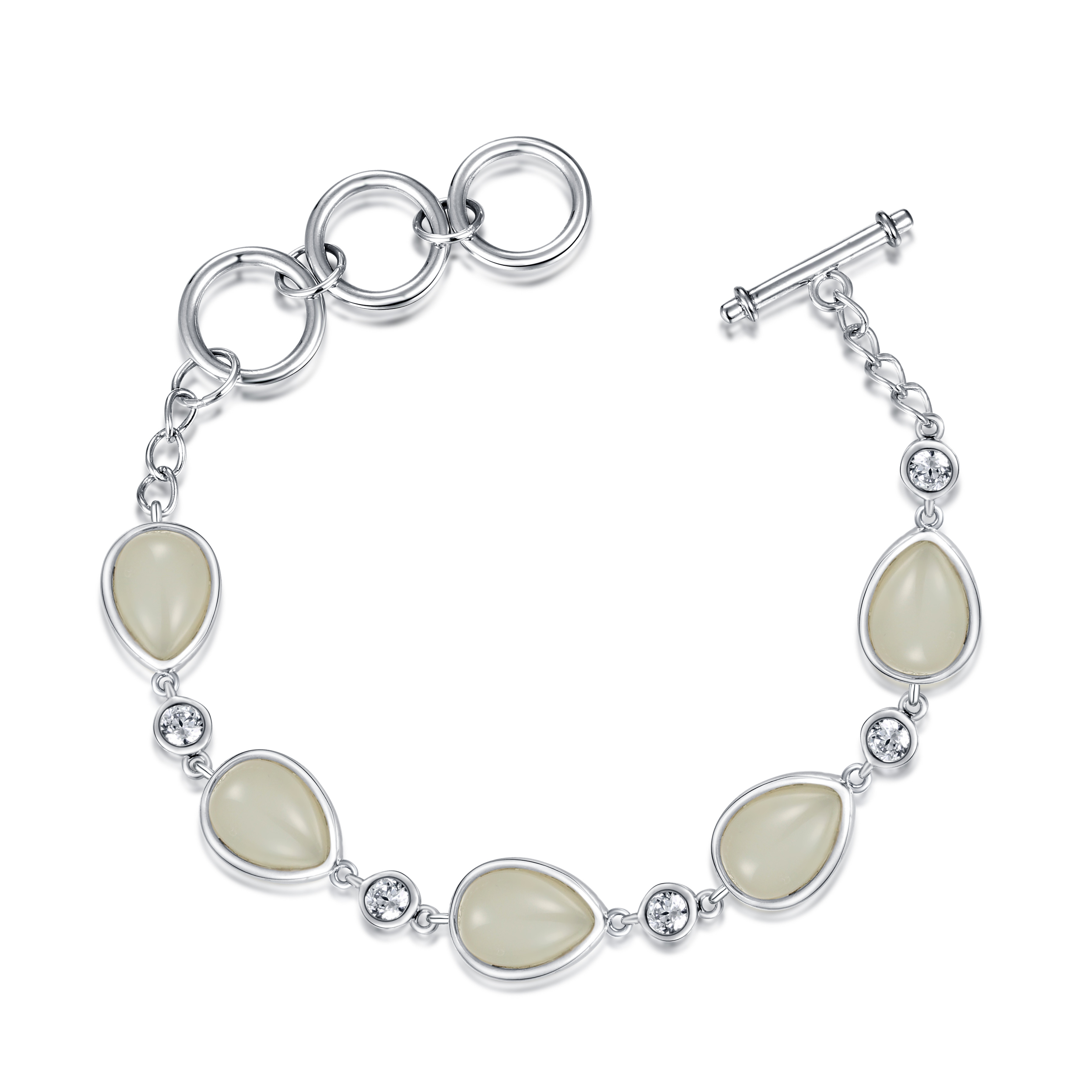 Birthstones 925 Sterling Silver Bracelet Round Lapis Lazuli Bracelet