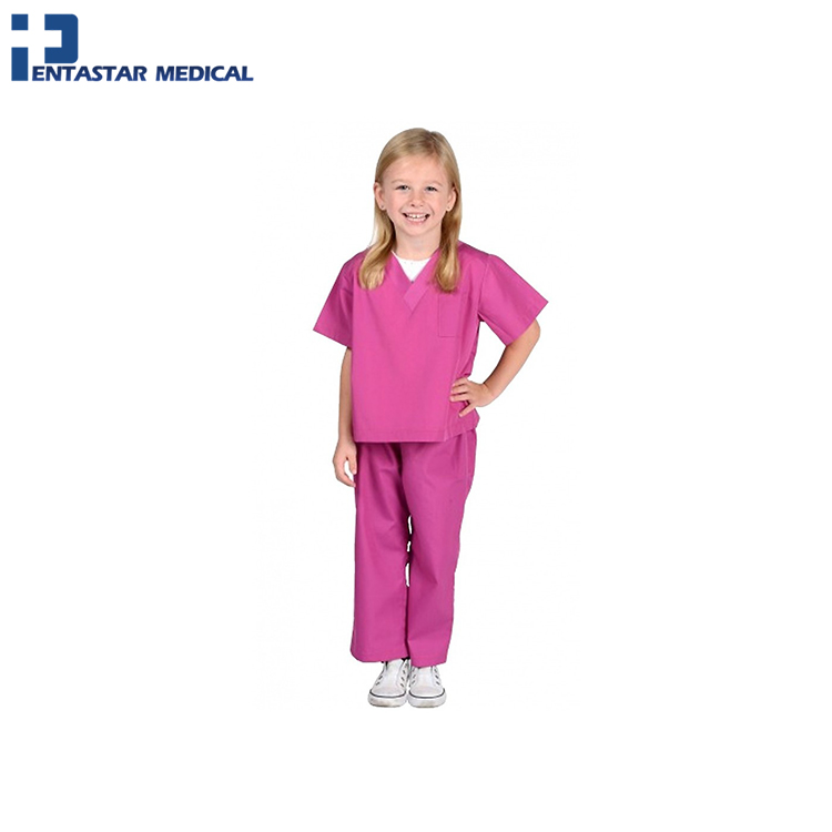 Custom Size Colorful Scrub Suit for Children Patient Gown Paediatric