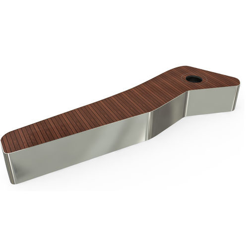 EN840 Certificate 140cm Stainless Steel Wooden Planter Bench Seat