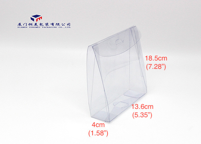 Premium PVC Clear Plastic Box Packaging Top Lock Lid 5.35"*1.58"*7.28" Dimension