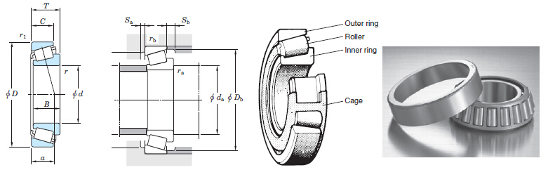 KOYO 32308JR Tapered Roller Bearing / Cone roller bearing KOYO 32308JR Axle Differential Bearing