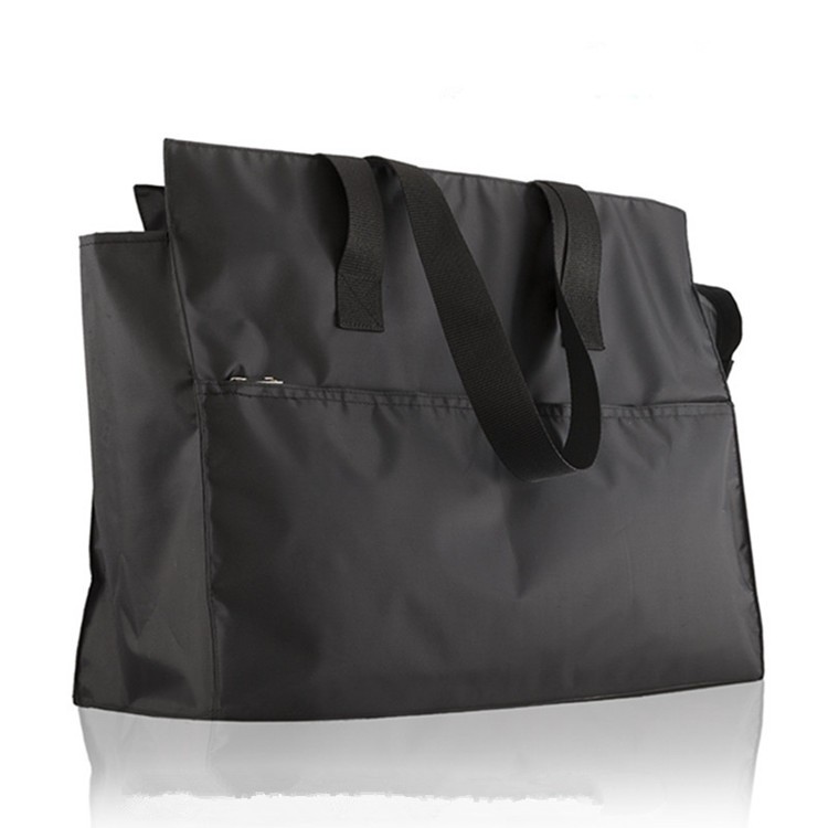 High quality black nylon handbags tote bag classic handmade nylon travel tote hand bag for man and woman