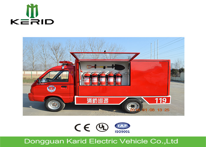 Eco Friendly Electric Fire Truck / Fire Fighting Vehicle With Enclosed Cabin