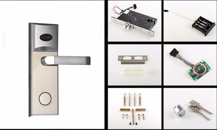 HM-337 High Quality Stainless Steel Electric Hotel Door Lock Product EM4305/M1 Card Lock System