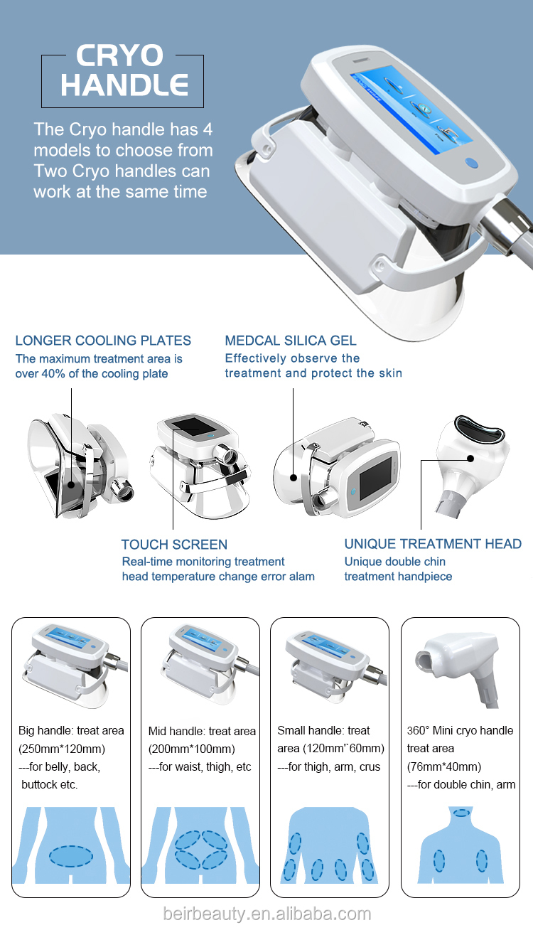 Multifunctional Vacuum Cavitation System With 4 Cryo Handles RF Fat Burning Machine