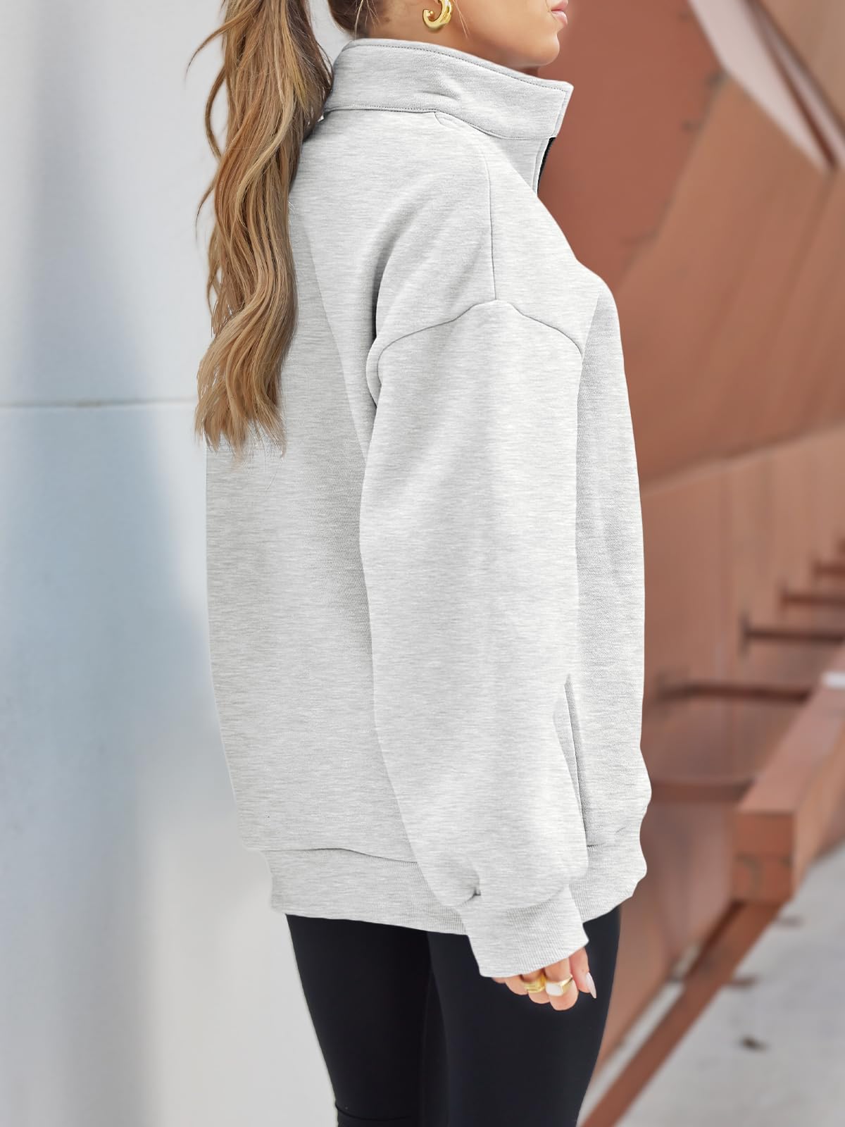 Winter Season Women'S Long Sleeve Zip Up Hoodies Women Half Zip Up Printed Design