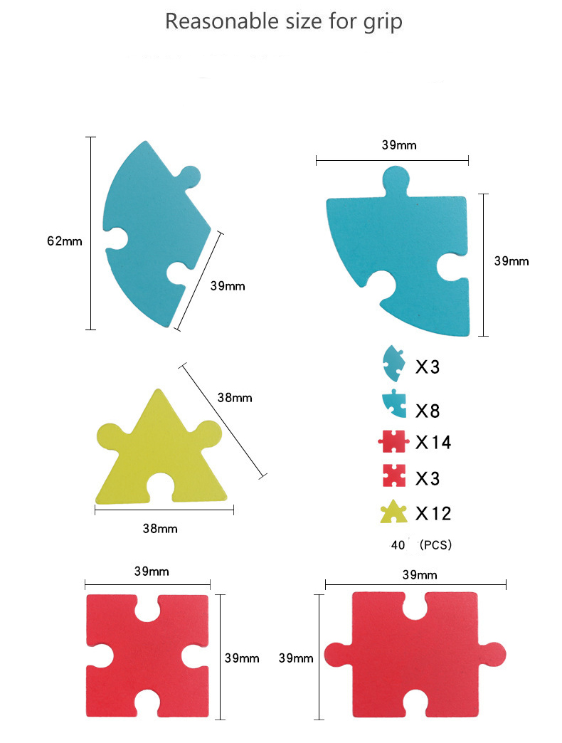 Children Wooden Creative Jigsaw Building Block 1Set DIY 3D Educational