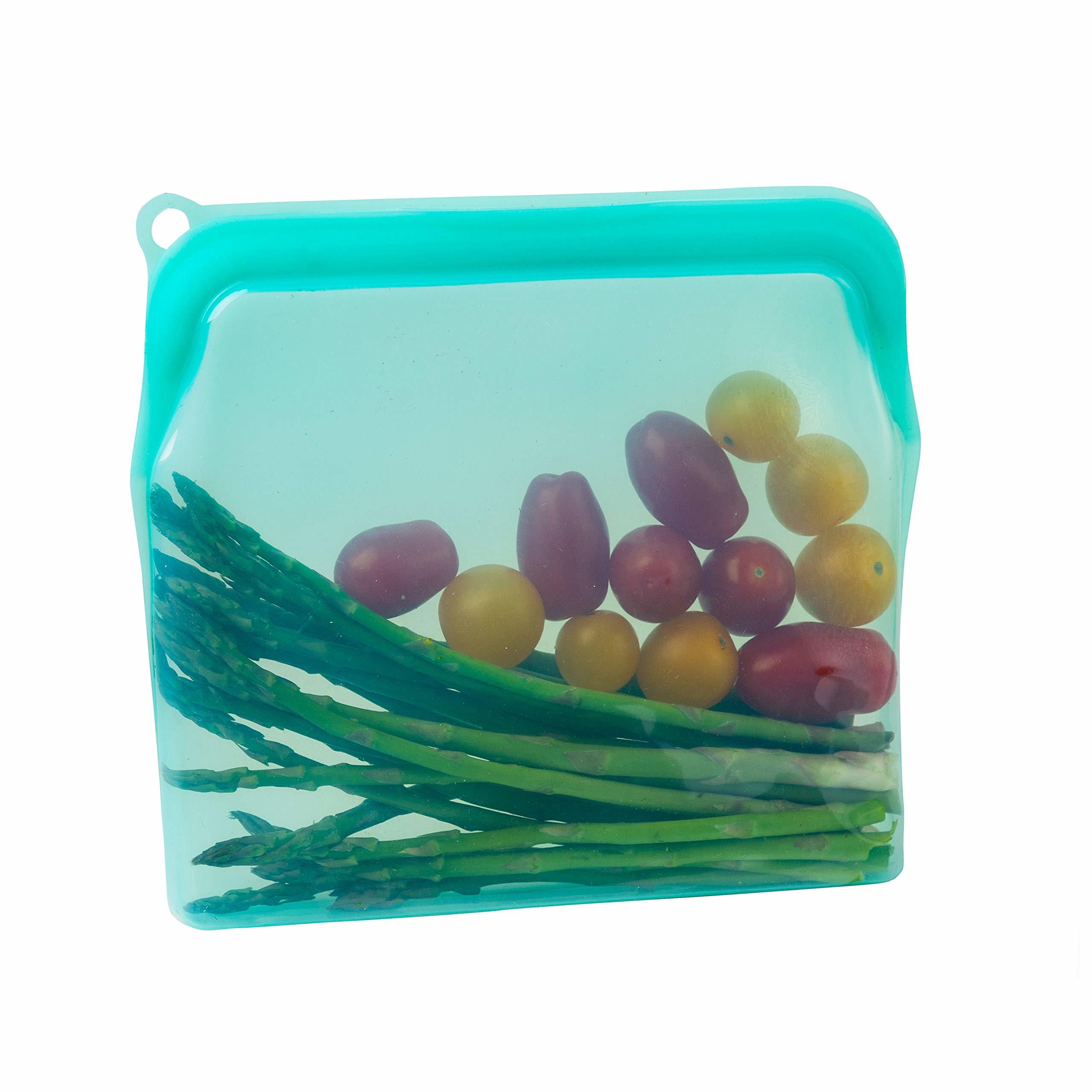 Reusable 100% Silicone Food Storage Bags Sandwich Snack Bags New Generation Stand Up Zip Container For Soup And Leftover