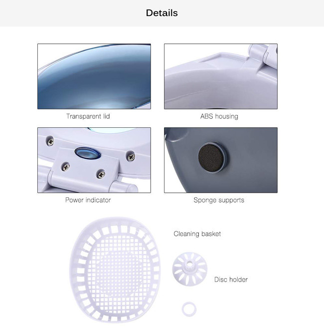 5 Mins Timer Household Ultrasonic Cleaner GT SONIC 750ml Capacity 40kHz For CD