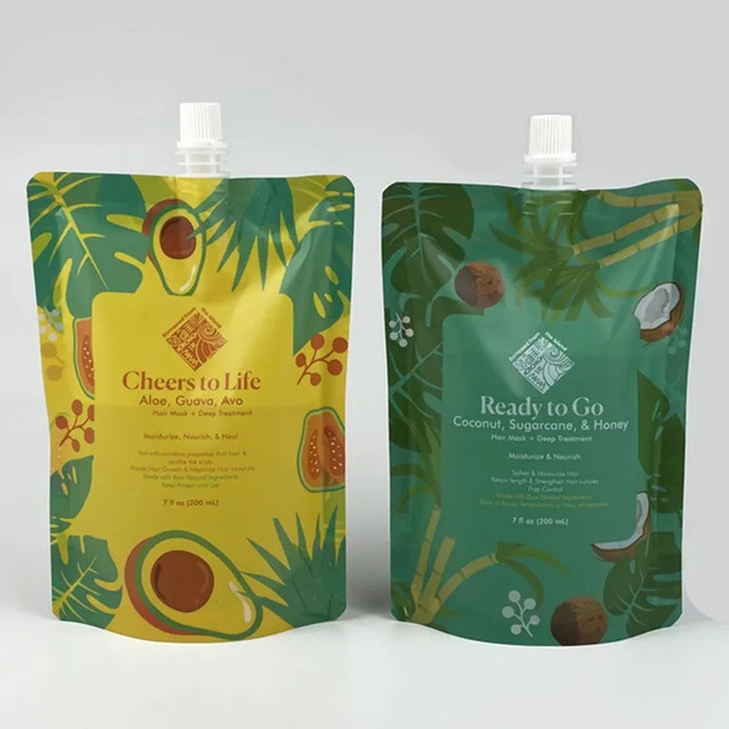 Custom Package Food Grade Stand Up Spout Pouch Bags For Beverage Juice Drink