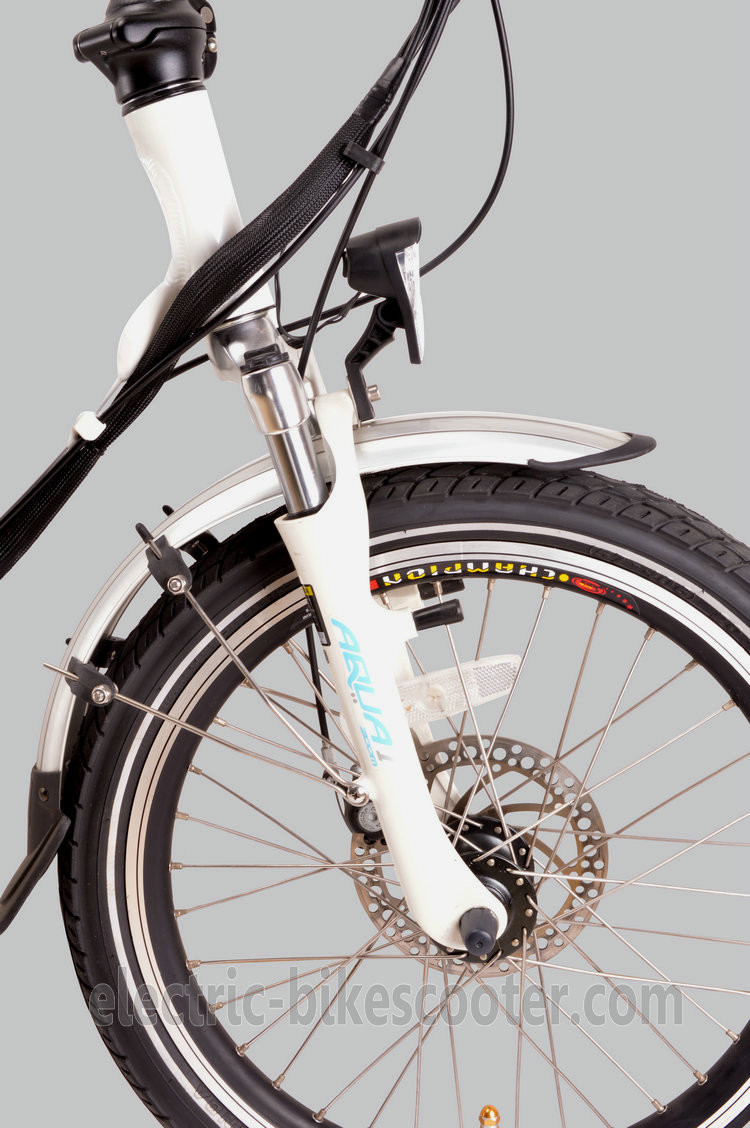 Full Size Electric Folding Bike For Adults , Lightweight Folding Ebikes 21.5kgs