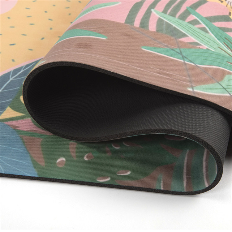 Biodegradable Width 61cm Natural Tree Rubber Yoga Mat SGS Suede Rubber