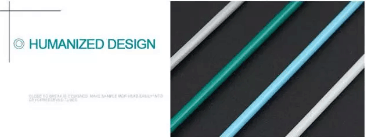 Nylon Floss PP Rod Rapid Test Nose Swab With 80mm Break Point