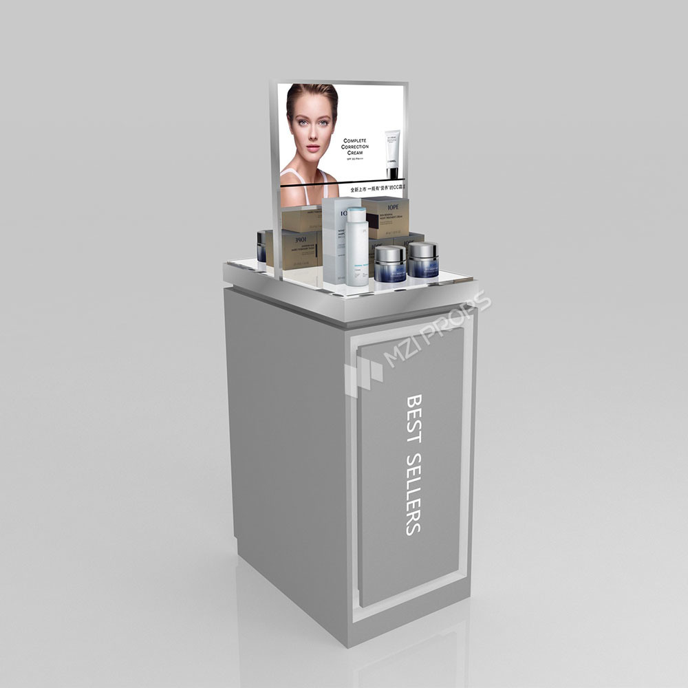 GDR11-ZD01-A Retail Store Display with LED Light Strips and Gray Glass for Mall Boutiques