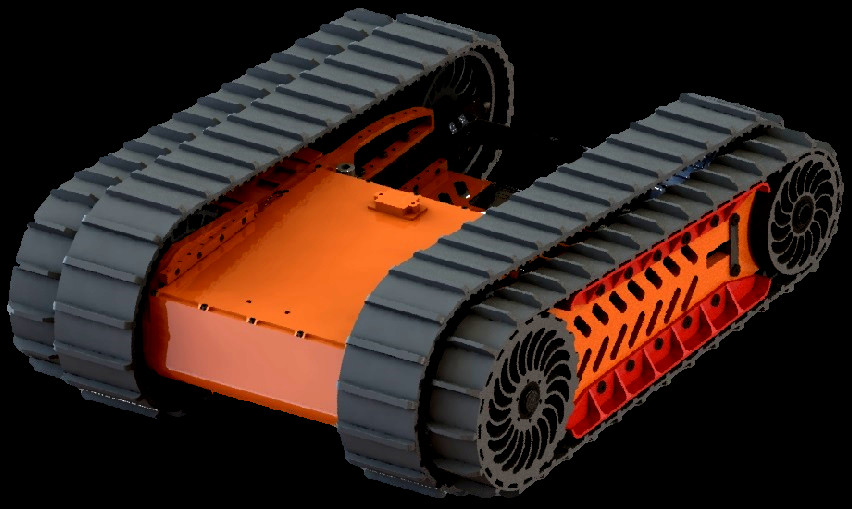 20kg Load Ip68 Tracked Robot Chassis Small Size
