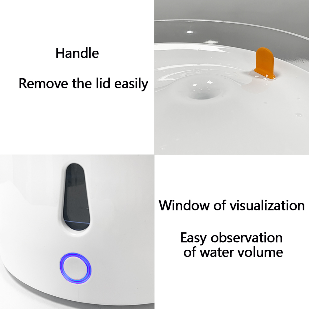 Automatic Pet Water Dispenser 2.4L for Cats and Dogs Mute Drinking Fountain Bowl