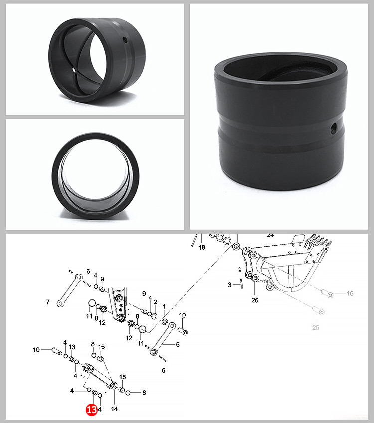 12677789 Excavator Bucket-Bucket Rod Connection SY75.3-1 Bucket Bushing