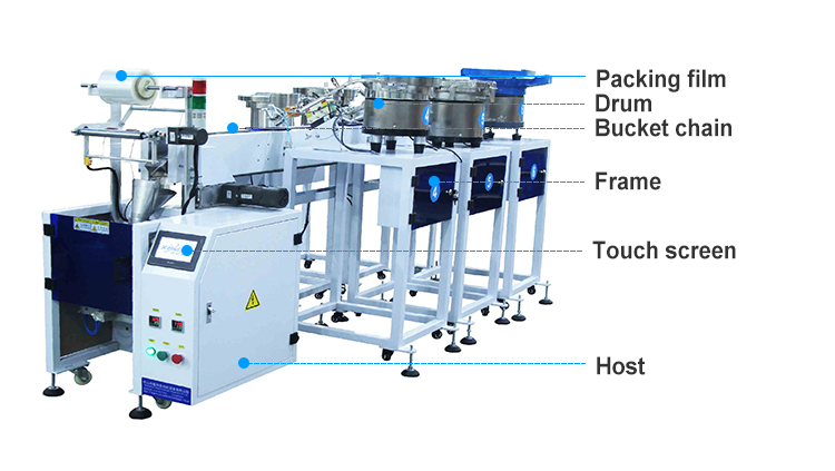 XK-B865T Hardware Screw Nut Automatic Packaging Counting Sealing Packing Machine