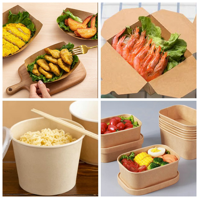 Food Grade Safety 300gram 350gram PE Coated Brown Kraft Wrapping Paper For Lunch Box 