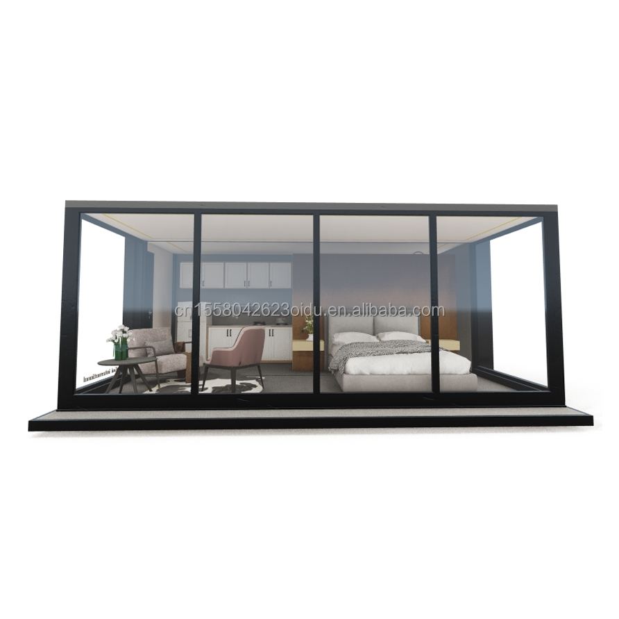 Portable Foldable Modern Office Container Accommodation Cabin Prefab 20ft Container House with Aluminum Alloy Windows