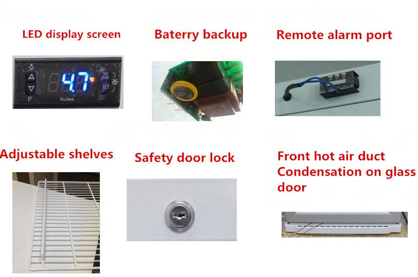 Medical Blood Bank Refrigerator Low Power Consumption 2 - 8 Degree Temperature