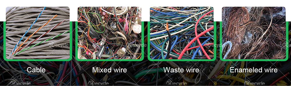 Scrap Copper Wire Recycling Machine 900kg/h Waste Copper Cable Separator Machine