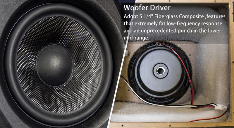 Active Bookshelf Speakers Black Studio Monitor Speakers For Computer PC Gaming Monitor