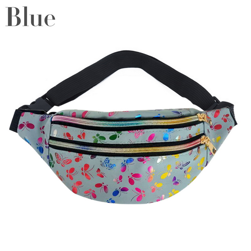 2022 Printed Waist Bag Women Fanny Pack Colorful Travel Kids Cartoon Belt`s Bag Festival Mobile Phone Pouch Purse