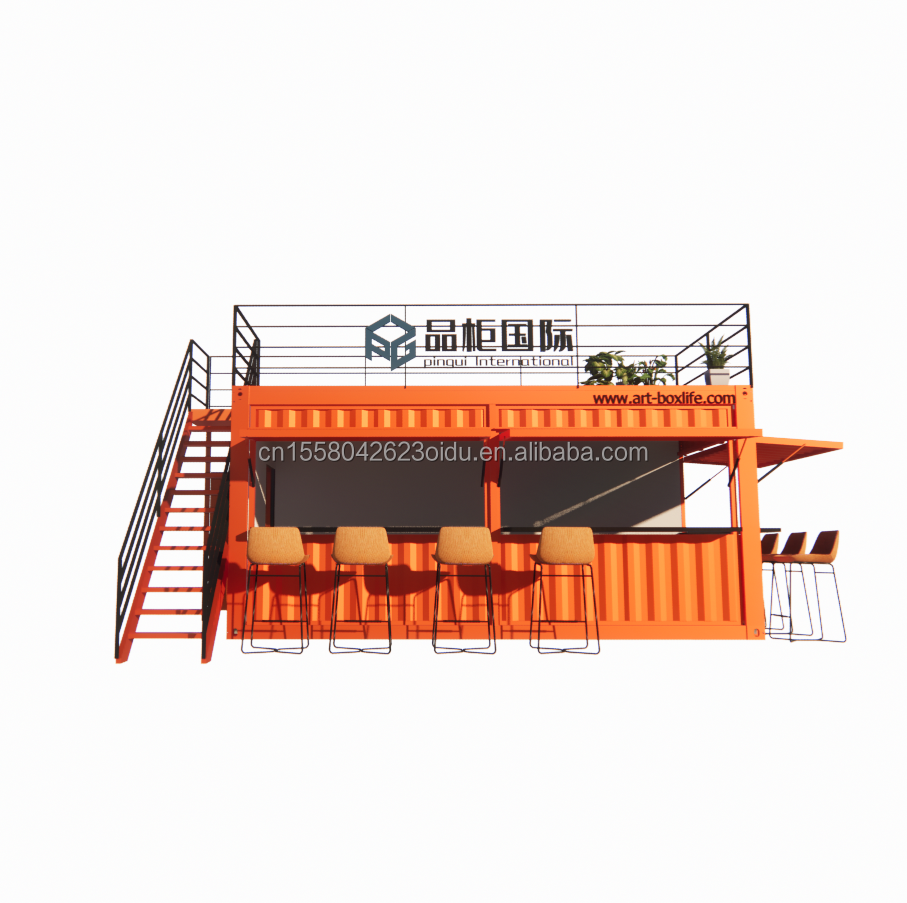 Affordable 20ft or 40ft Shipping Container Prefabricated Shops Stores with Aluminum Alloy Windows