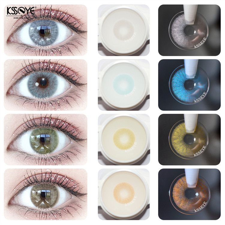 KSSEYE Colored Eye Contact Lenses Beauty Style Mulberry Green Soft