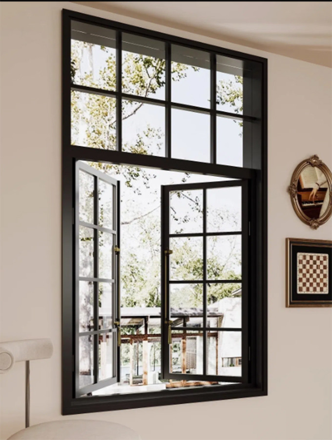 Double Inward Opening Thermal Insulated Aluminum Casement Windows