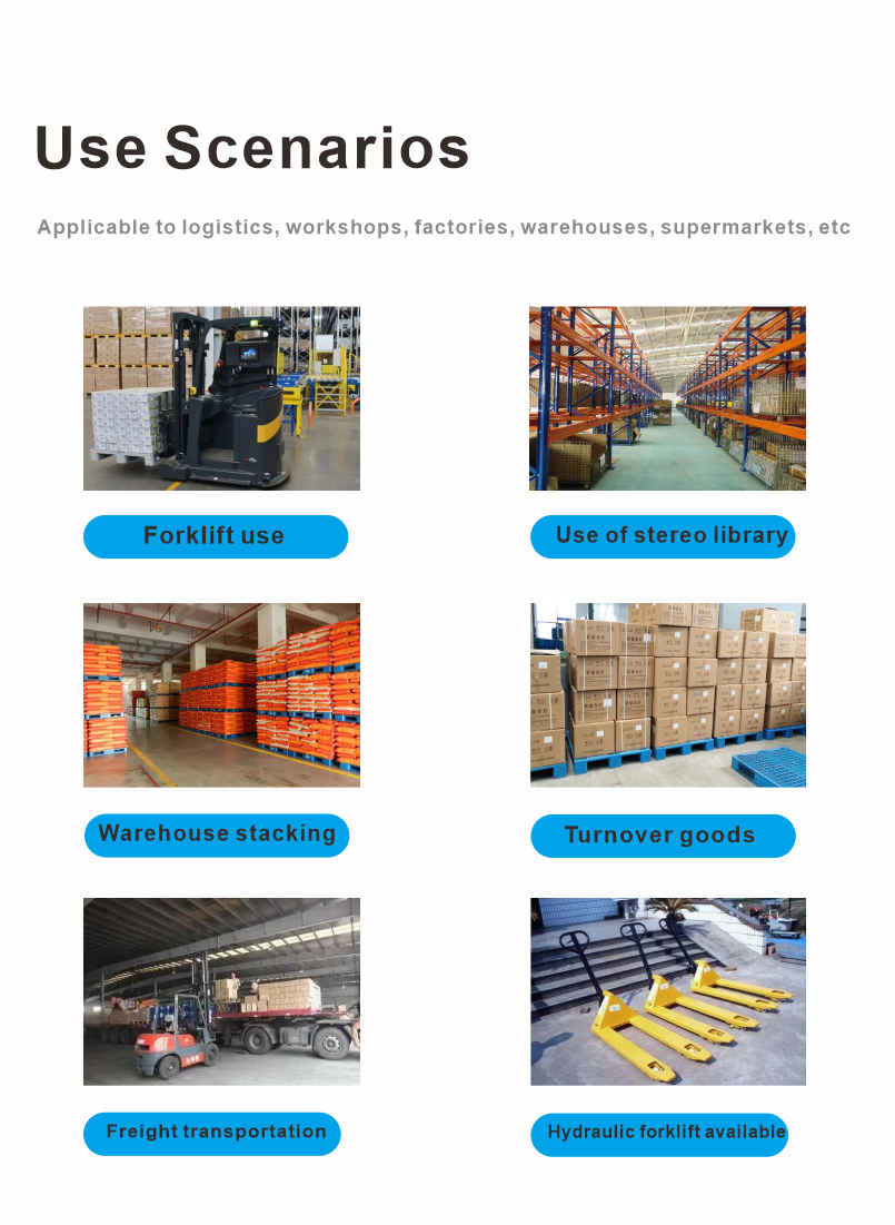 Material Handling Double Faced Euro Standard Heavy Duty Plastic Pallet with Steel Bar