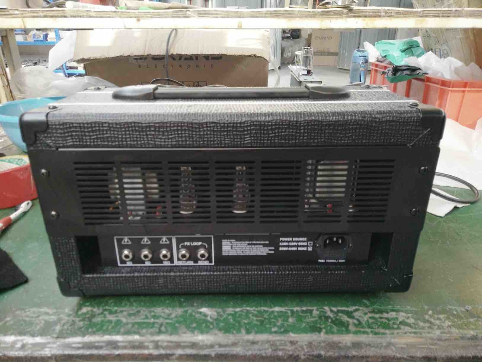 15W/7W Orange Tolex Tube Guitar Amplifier Head Volume, Bass, Middle, Treble, Gain Controls with Valve FX Loop