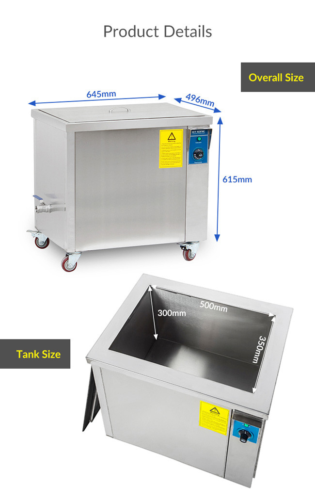28khz / 40khz Engine Block Ultrasonic Cleaner Heated Ultrasonic Cleaner With Wheel