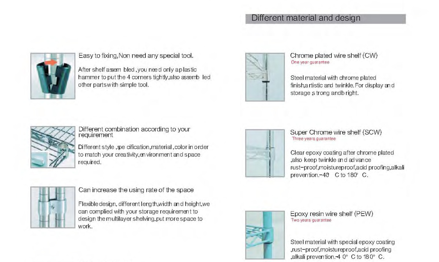 Commercial Polymer Shelving And Plastic Stainless Steel Chromed Plated With Powder Coated Wire Shelf