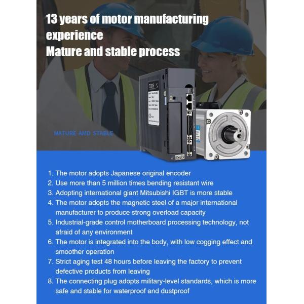 Robust Construction AC Servo Motor Suitable for Heavy Load Applications and Continuous Operation in Manufacturing Plants