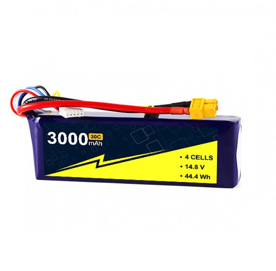 14.8V 4s 3000mah Lipo Battery 30C Rc Quadcopter Battery With W/XT-60