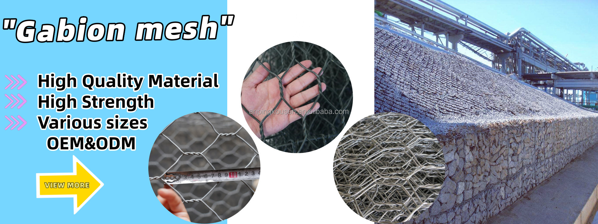 Galvanized Gabion Wire Mesh Boxes for River Construction and Retaining Walls Sample