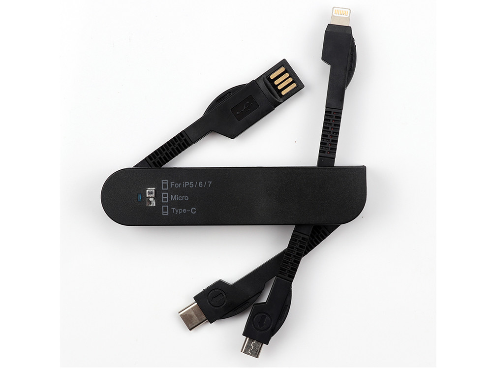 3 In 1 Swiss Army Knife Data Sync Cable , Android IPhone Mini USB Extend Data Cable