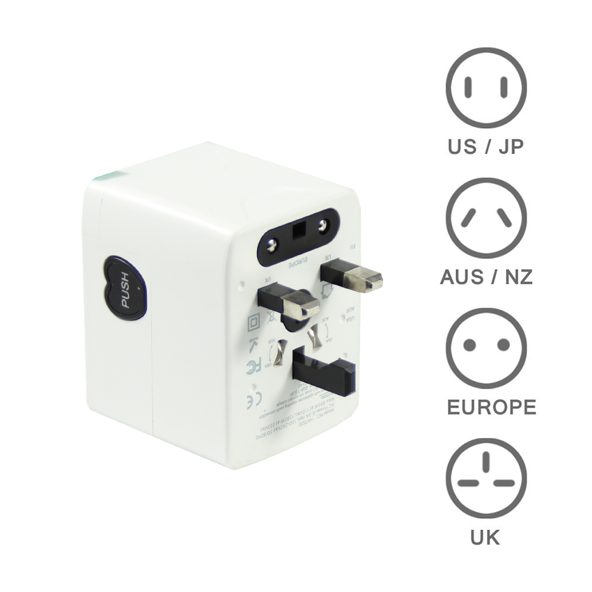 Approved Multi Plug 4 in 1 Power Supply Adapter US EU UK AU Plug Travel Charger