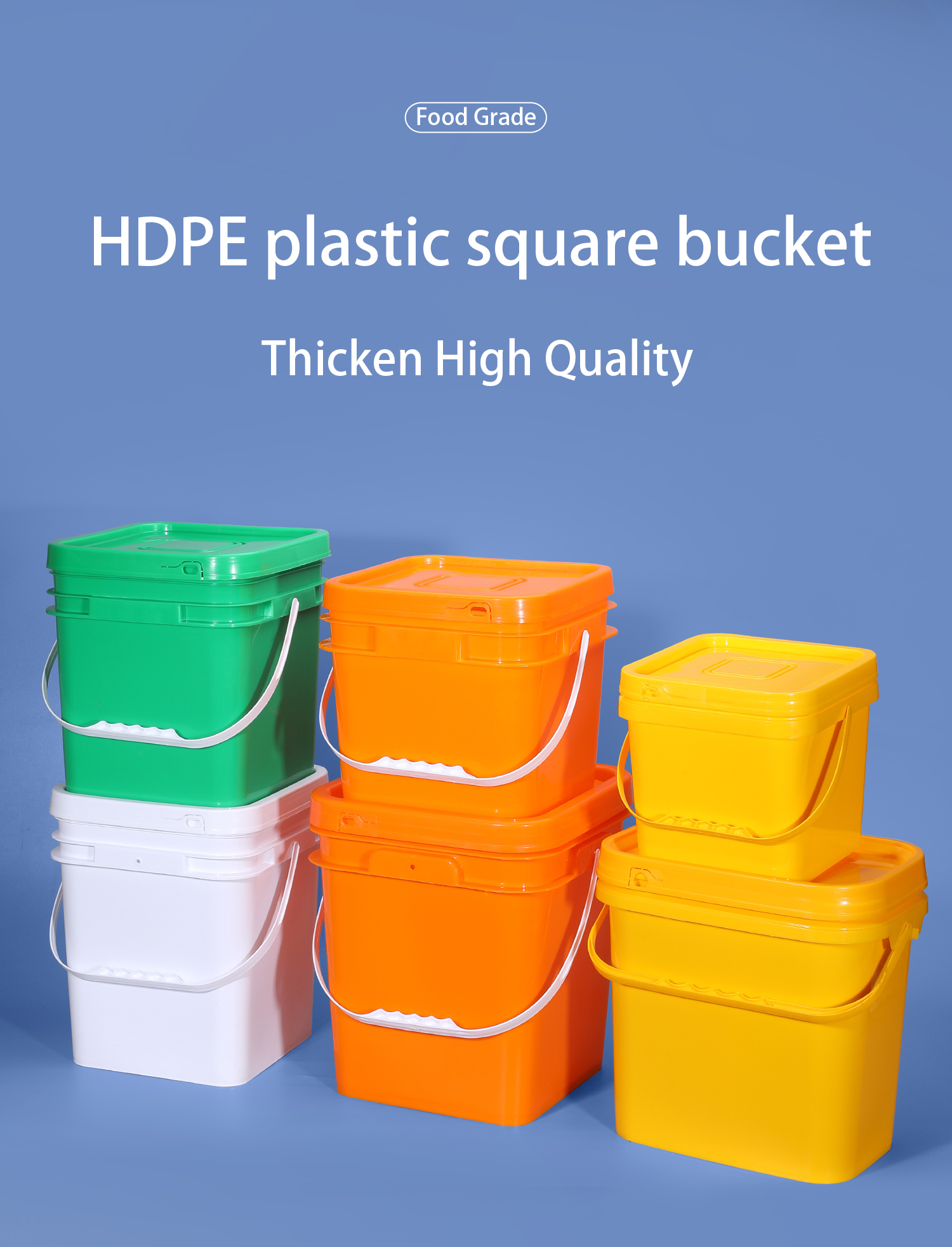 20L Capacity Square Shape Plastic Bait Bucket for Fishing Adventures