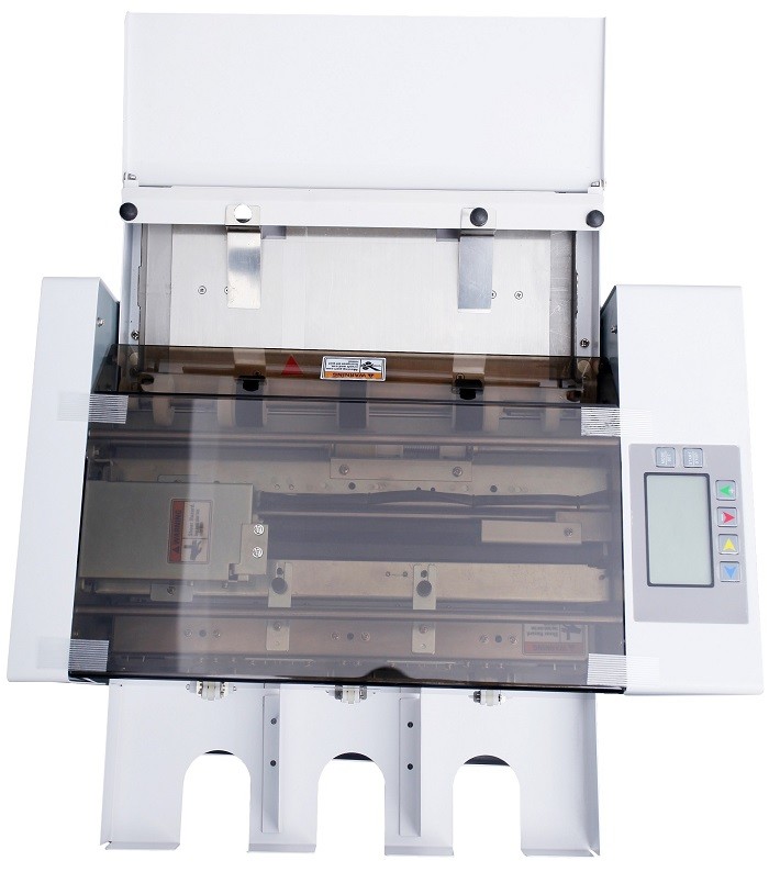 Desktop Digital Card Cutter With Dual Roller Auto Paper Feeding Tray