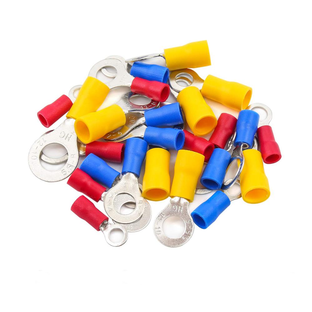 480pcs Insulated Terminals Electrical Crimp Connector Butt Spade Ring Fork Terminal Set Kit With Case for Year Universal