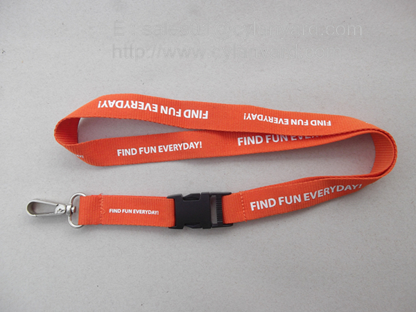Colored ribbon with printed business logo