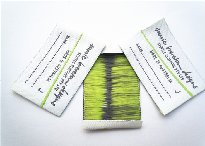 Heat cut Clothing Label Tags woven for back neck label with customized logo